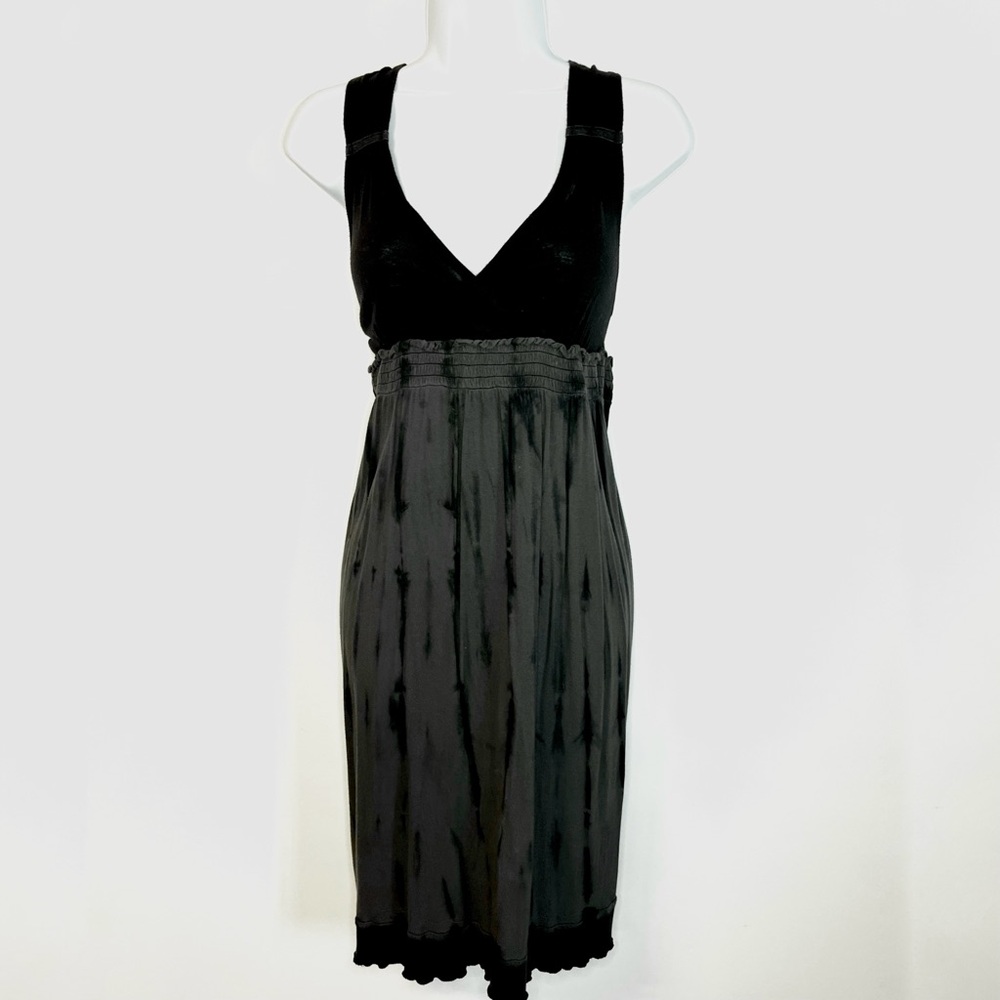 Calvin Klein XL Boho Maxi Smocked Waist Tie Dye Tank Dress Viscose Jersey Knit